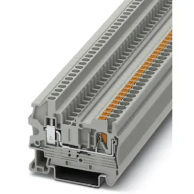 Through terminal block, push-in connection, 0.14-4.0 mm², 2 pole, 24 A, 8 kV, gray, 3209519 - 1