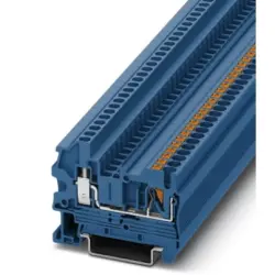Through terminal block, push-in connection, 0.14-4.0 mm², 2 pole, 24 A, 8 kV, blue, 3209520
