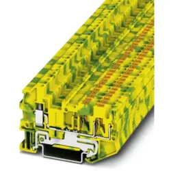Protective conductor terminal, push-in connection, 0.14-4.0 mm², 3 pole, 8 kV, yellow/green, 3209517