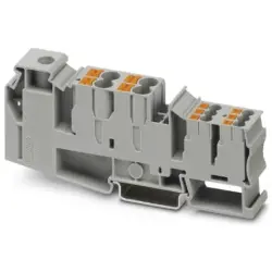 Potential collecting terminal, push-in connection, 1.5-50 mm², 11 pole, 105 A, 8 kV, gray, 3214080