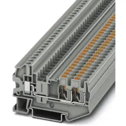 Through terminal block, push-in connection, 0.2-6.0 mm², 3 pole, 32 A, 8 kV, gray, 3211859