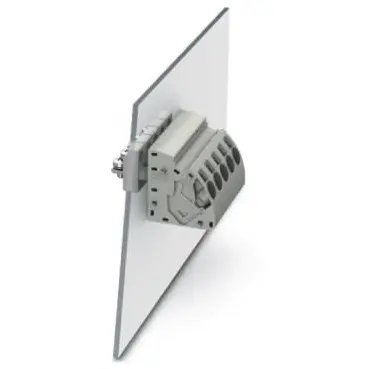 Feed through terminal, 1 pole, 1.5-16 mm², clamping points: 2, gray, push-in spring connection, 76 A, 1705653 - 1