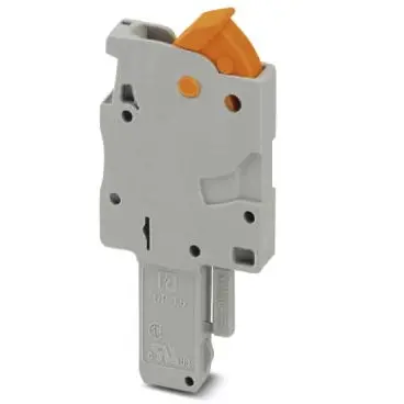 Plug, quick connection, 0.25-1.5 mm², 1 pole, 17.5 A, 6 kV, gray, 3051014 - 1