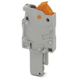 Plug, quick connection, 0.25-1.5 mm², 1 pole, 17.5 A, 6 kV, gray, 3051043