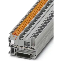 Through terminal block, quick connection, 0.25-1.5 mm², 2 pole, 17.5 A, 6 kV, gray, 3050073