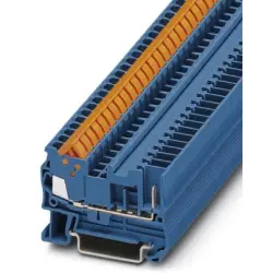 Through terminal block, quick connection, 0.25-1.5 mm², 2 pole, 17.5 A, 6 kV, blue, 3050086