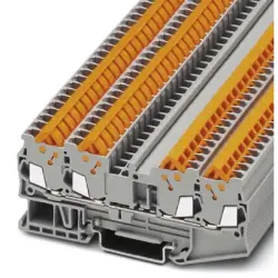 Through terminal block, quick connection, 0.25-1.5 mm², 4 pole, 17.5 A, 8 kV, gray, 3205077