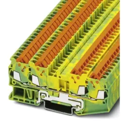 Protective conductor terminal, quick connection, 0.25-1.5 mm², 4 pole, 8 kV, yellow/green, 3205093