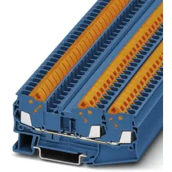 Through terminal block, quick connection, 0.5-2.5 mm², 3 pole, 24 A, 8 kV, blue, 3206461