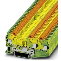 Protective conductor terminal, quick connection, 0.5-2.5 mm², 3 pole, 8 kV, yellow/green, 3206474