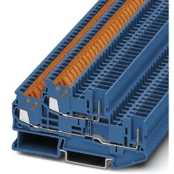 Double level terminal, plug-in connection, 0.25-1.5 mm², 4 pole, 17.5 A, 6 kV, blue, 3050206