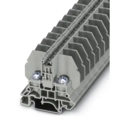 Bolt terminal, bolt connection, 0.1-10 mm², 2 pole, 57 A, 8 kV, gray, 3058143 - 1