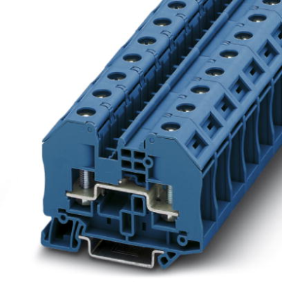 Bolt terminal, bolt connection, 0.5-6.0 mm², 2 pole, 41 A, 8 kV, blue, 3049123 - 1