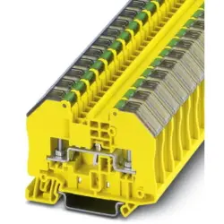 Protective conductor terminal, bolt connection, 0.5-2.5 mm², 2 pole, 24 A, 8 kV, yellow/green, 3049958