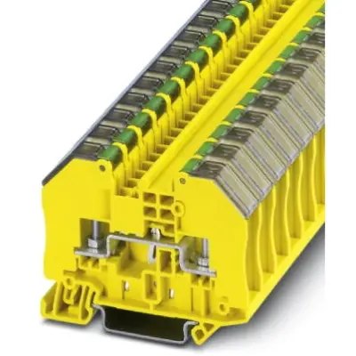 Protective conductor terminal, bolt connection, 0.5-2.5 mm², 2 pole, 24 A, 8 kV, yellow/green, 3049958 - 1