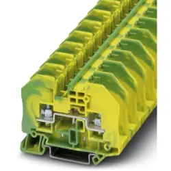 Bolt terminal, bolt connection, 0.5-6.0 mm², 2 pole, 41 A, 8 kV, yellow/green, 3049628