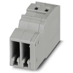 COMBI jack, spring balancer connection, 0.08-4.0 mm², 2 pole, 24 A, 6 kV, gray, 3041312