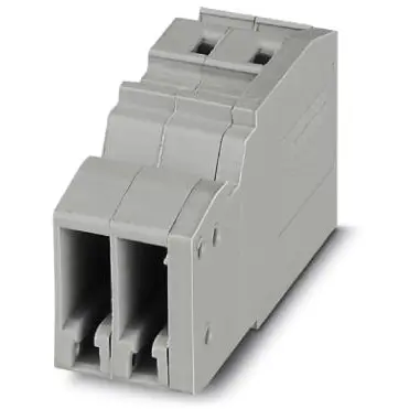 COMBI jack, spring balancer connection, 0.08-4.0 mm², 2 pole, 24 A, 6 kV, gray, 3041312 - 1