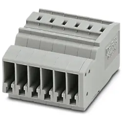 COMBI jack, spring balancer connection, 0.08-4.0 mm², 6 pole, 24 A, 6 kV, gray, 3041558