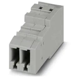 COMBI jack, spring balancer connection, 0.08-6.0 mm², 2 pole, 32 A, 8 kV, gray, 3042450