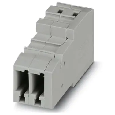 COMBI jack, spring balancer connection, 0.08-6.0 mm², 2 pole, 32 A, 8 kV, gray, 3042450 - 1