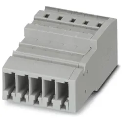 COMBI jack, spring balancer connection, 0.08-6.0 mm², 5 pole, 32 A, 8 kV, gray, 3042489