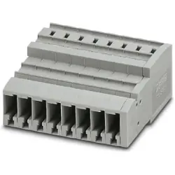 COMBI jack, spring balancer connection, 0.08-6.0 mm², 8 pole, 32 A, 8 kV, gray, 3042515