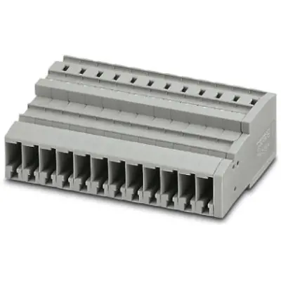 COMBI jack, spring balancer connection, 0.08-6.0 mm², 12 pole, 32 A, 8 kV, gray, 3042557 - 1