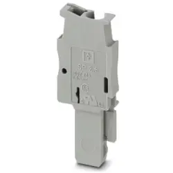 Plug, spring balancer connection, 0.08-4.0 mm², 1 pole, 24 A, 6 kV, gray, 3043019