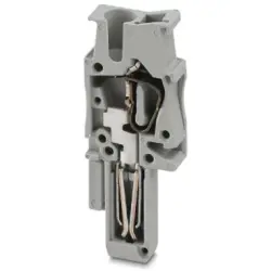 Plug, spring balancer connection, 0.08-4.0 mm², 1 pole, 24 A, 6 kV, gray, 3043043