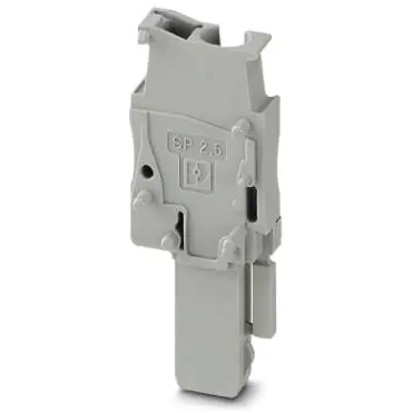 Plug, spring balancer connection, 0.08-4.0 mm², 1 pole, 24 A, 6 kV, gray, 3043077 - 1