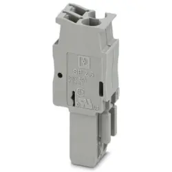 Plug, spring balancer connection, 0.08-4.0 mm², 2 pole, 24 A, 6 kV, gray, 3040261