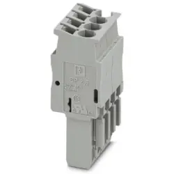 Plug, spring balancer connection, 0.08-4.0 mm², 4 pole, 24 A, 6 kV, gray, 3040287