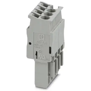 Plug, spring balancer connection, 0.08-4.0 mm², 4 pole, 24 A, 6 kV, gray, 3040287 - 1