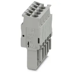 Plug, spring balancer connection, 0.08-4.0 mm², 5 pole, 24 A, 6 kV, gray, 3040290