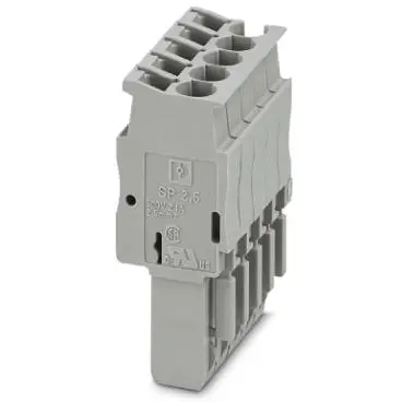 Plug, spring balancer connection, 0.08-4.0 mm², 5 pole, 24 A, 6 kV, gray, 3040290 - 1