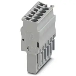 Plug, spring balancer connection, 0.08-4.0 mm², 6 pole, 24 A, 6 kV, gray, 3040300