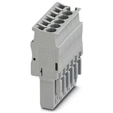 Plug, spring balancer connection, 0.08-4.0 mm², 6 pole, 24 A, 6 kV, gray, 3040300 - 1