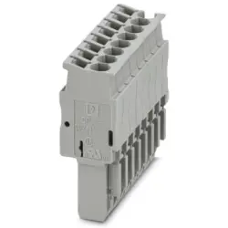 Plug, spring balancer connection, 0.08-4.0 mm², 8 pole, 24 A, 6 kV, gray, 3040326