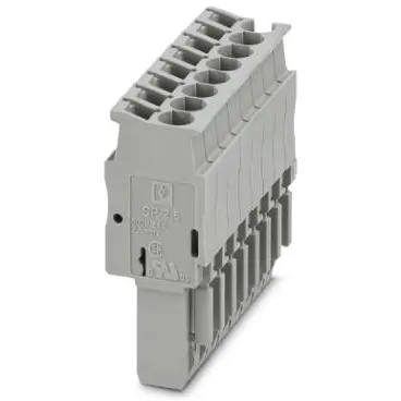 Plug, spring balancer connection, 0.08-4.0 mm², 8 pole, 24 A, 6 kV, gray, 3040326 - 1