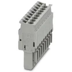 Plug, spring balancer connection, 0.08-4.0 mm², 9 pole, 24 A, 6 kV, gray, 3040339