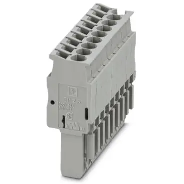 Plug, spring balancer connection, 0.08-4.0 mm², 9 pole, 24 A, 6 kV, gray, 3040339 - 1