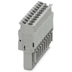 Plug, spring balancer connection, 0.08-4.0 mm², 10 pole, 24 A, 6 kV, gray, 3040342
