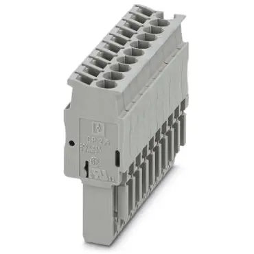 Plug, spring balancer connection, 0.08-4.0 mm², 10 pole, 24 A, 6 kV, gray, 3040342 - 1
