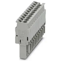 Plug, spring balancer connection, 0.08-4.0 mm², 11 pole, 24 A, 6 kV, gray, 3040355