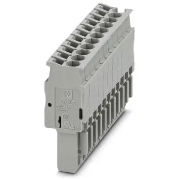 Plug, spring balancer connection, 0.08-4.0 mm², 11 pole, 24 A, 6 kV, gray, 3040355 - 1