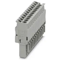 Plug, spring balancer connection, 0.08-4.0 mm², 12 pole, 24 A, 6 kV, gray, 3040368