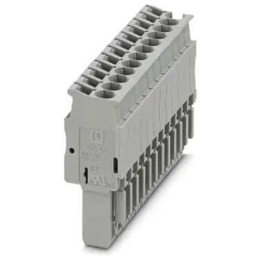 Plug, spring balancer connection, 0.08-4.0 mm², 12 pole, 24 A, 6 kV, gray, 3040368 - 1