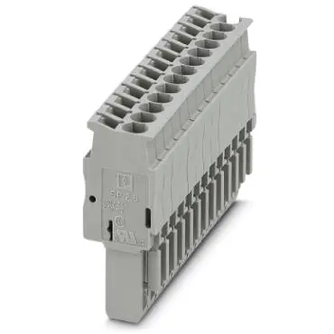 Plug, spring balancer connection, 0.08-4.0 mm², 13 pole, 24 A, 6 kV, gray, 3040371 - 1