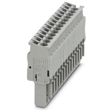 Plug, spring balancer connection, 0.08-4.0 mm², 14 pole, 24 A, 6 kV, gray, 3040384 - 1